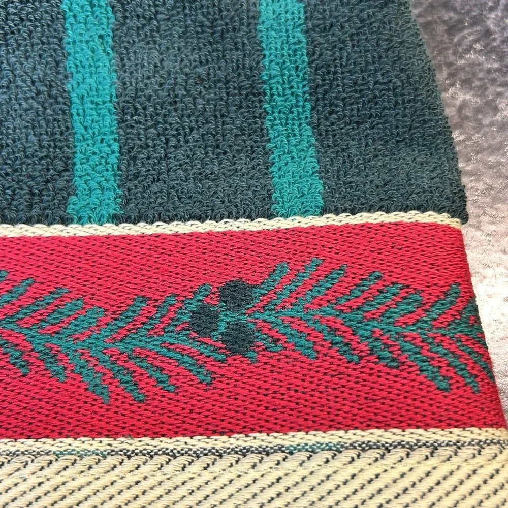 NWT Vtg Linens N Things‎ Embroidered Christmas 100% Turkish Cotton Towels 5pc